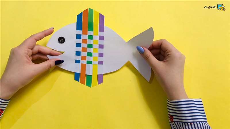 آموزش کاردستی ماهی پولکی با کاغذ رنگی | کافه کودک